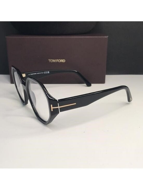 New Authentic TOM FORD FT5967-B/V 001 Stylish Black and Clear Women\'s Glasses main image 3
